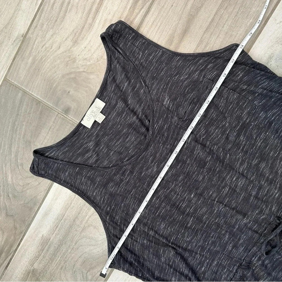 Olive Oak Womens Mini Tank Dress Gray Sleeveless Scoop Neck Drawstring - Picture 5 of 7